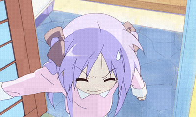 Girl With Purple Hair And Pink Shirt GIF