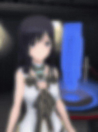 Girl With Purple Hair And White Dress GIF