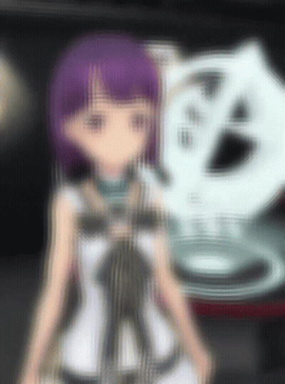 Girl With Purple Hair And White Dress GIF