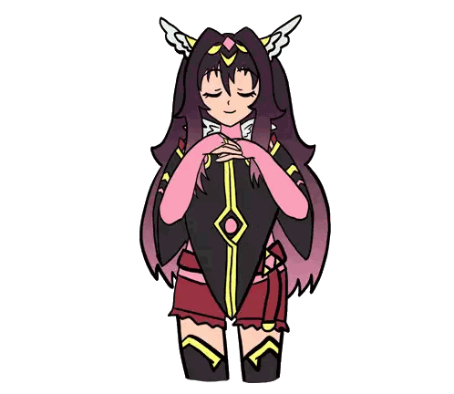 Girl With Purple Hair And Wings Sticker