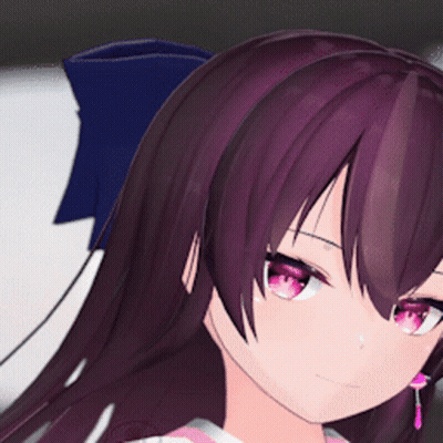 Girl With Purple Hair Close Up GIF