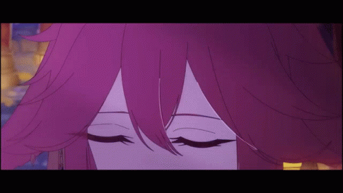 Girl With Purple Hair Close Up GIF