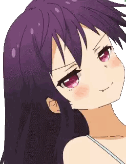 Girl With Purple Hair Close Up Sticker
