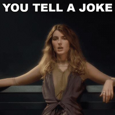 Girl With Purple Hair In Front Of #Trending Meme Animations Sign GIF