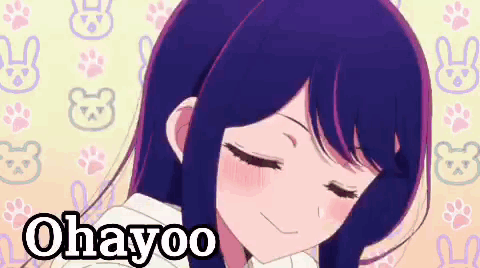 Girl With Purple Hair Lying Down GIF