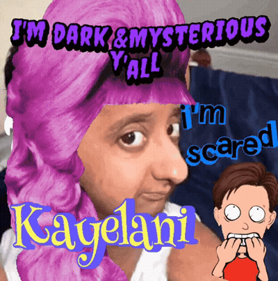 Girl With Purple Hair Named Kayelani GIF