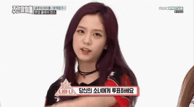 Girl With Purple Hair Pointing At Camera Pick GIF