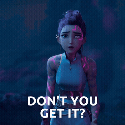 Girl With Purple Hair Saying Don't You Get It GIF