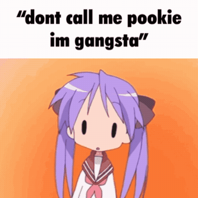 Girl With Purple Hair Saying Dont Call Me Pookie Im Gangsta GIF