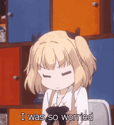 Girl With Purple Hair Saying I'm Worried GIF