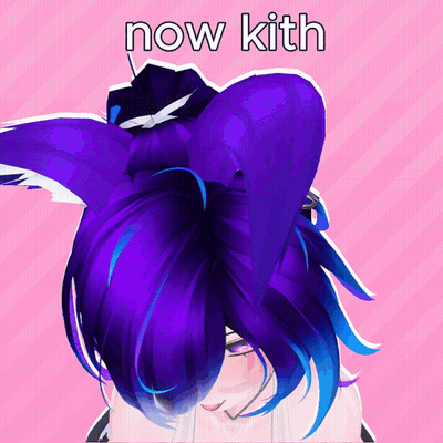 Girl With Purple Hair Saying Now Kith GIF