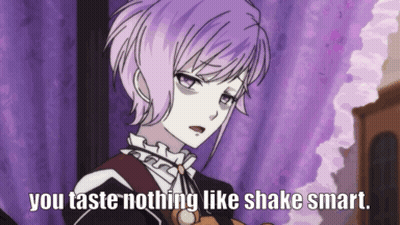 Girl With Purple Hair Saying You Taste Nothing Like Shake GIF