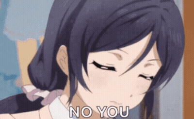 Girl With Purple Hair Says No You GIF