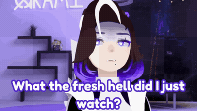 Girl With Purple Hair Says What The Fresh Hell Did I Just Watch GIF
