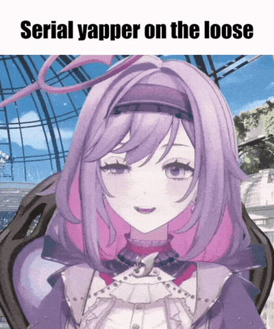 Girl With Purple Hair Serial Yapper On The Loose GIF