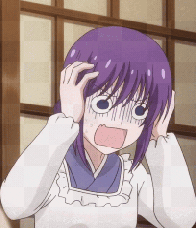 Girl With Purple Hair Shocked GIF