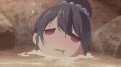 Girl With Purple Hair Taking Bath GIF