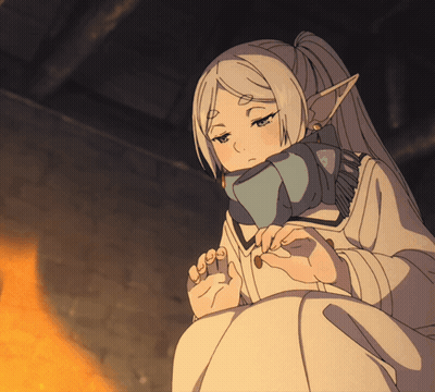 Girl With Purple Hair Touching White Hair Girl GIF