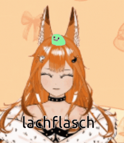 Girl With Purple Smiley Face On Head Lachflasch GIF