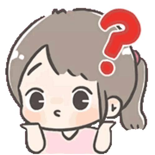 Girl With Question Mark Thinking Sticker