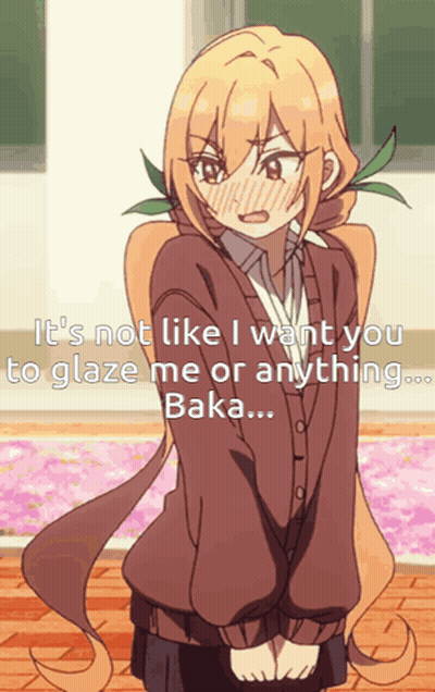 Girl With Quote It Not Like I Want You To Glaze Me GIF