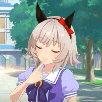 Girl With Red Bow Smiling GIF