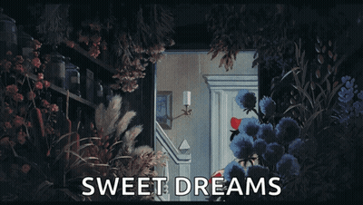 Girl With Red Bow Sweet Dreams GIF