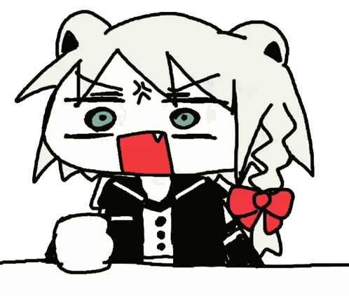 Girl With Red Bow Tie Making Funny Face Sticker