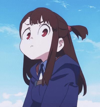 Girl With Red Eyes in Blue Jacket and Tie