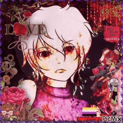 Girl With Red Eyes Love GIF