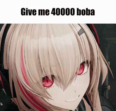 Girl With Red Eyes Saying Give Me 40000 Boba GIF