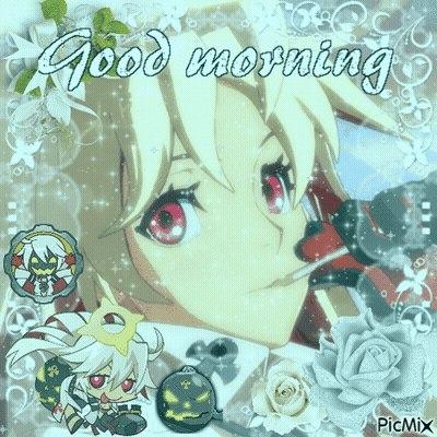 Girl With Red Eyes Saying Good Morning GIF