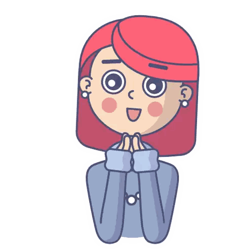 Girl With Red Hair And Blue Sweater Sticker