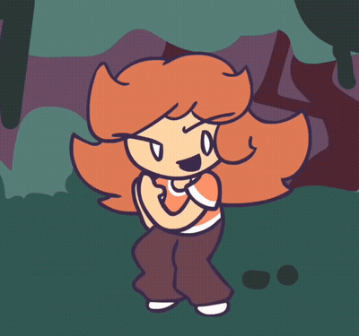 Girl With Red Hair And Brown Pants GIF