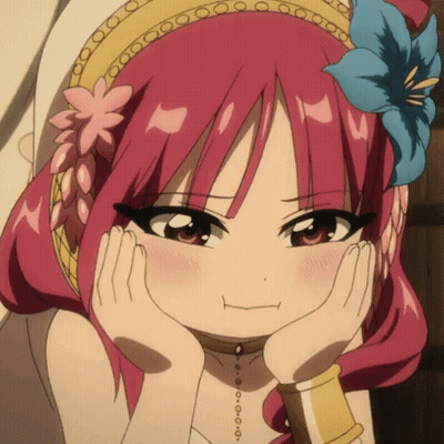 Girl With Red Hair And Flower In Hair GIF