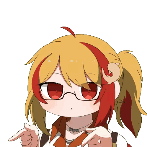 Girl With Red Hair And Glasses Pointing Sticker