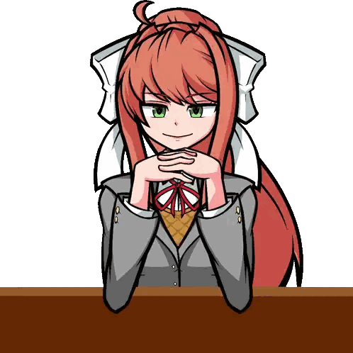 Girl With Red Hair And Green Eyes Sitting Sticker