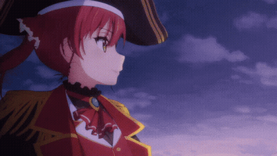 Girl With Red Hair And Pirate Hat GIF