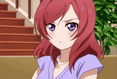 Girl With Red Hair And Purple Eyes GIF
