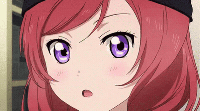 Girl With Red Hair And Purple Eyes GIF