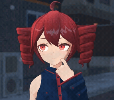 Girl With Red Hair And Red Eyes Hanna GIF
