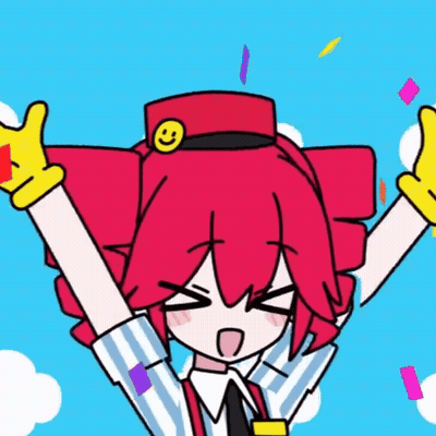 Girl With Red Hair And Smiley Face Hat GIF