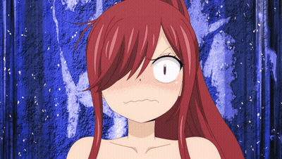 Girl With Red Hair And White Eyes Making A Face GIF