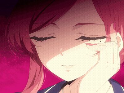 Girl With Red Hair Covering Eyes GIF