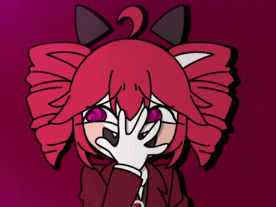 Girl With Red Hair Covering Face GIF