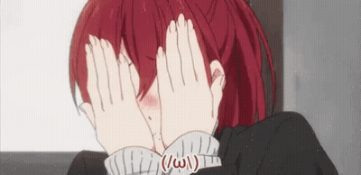Girl With Red Hair Covering Face GIF