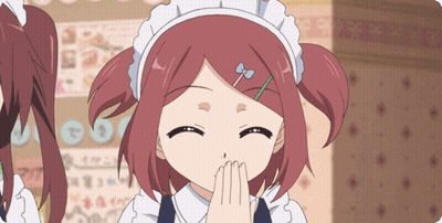 Girl With Red Hair Covering Mouth GIF