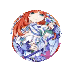 Girl With Red Hair Holding Flower Sticker