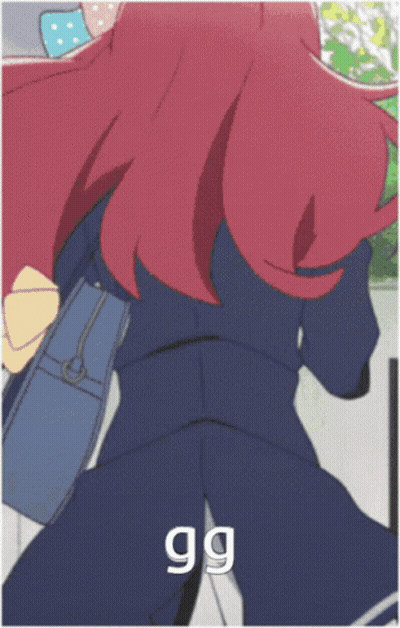 Girl With Red Hair Saying GG GIF