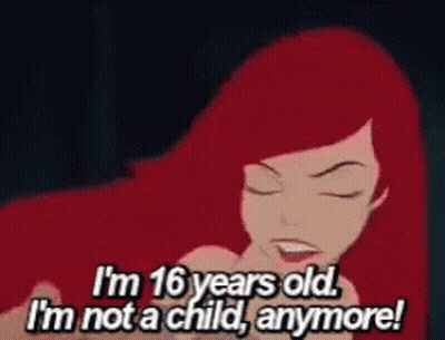 Girl With Red Hair Saying I'm 16 Not A Child GIF